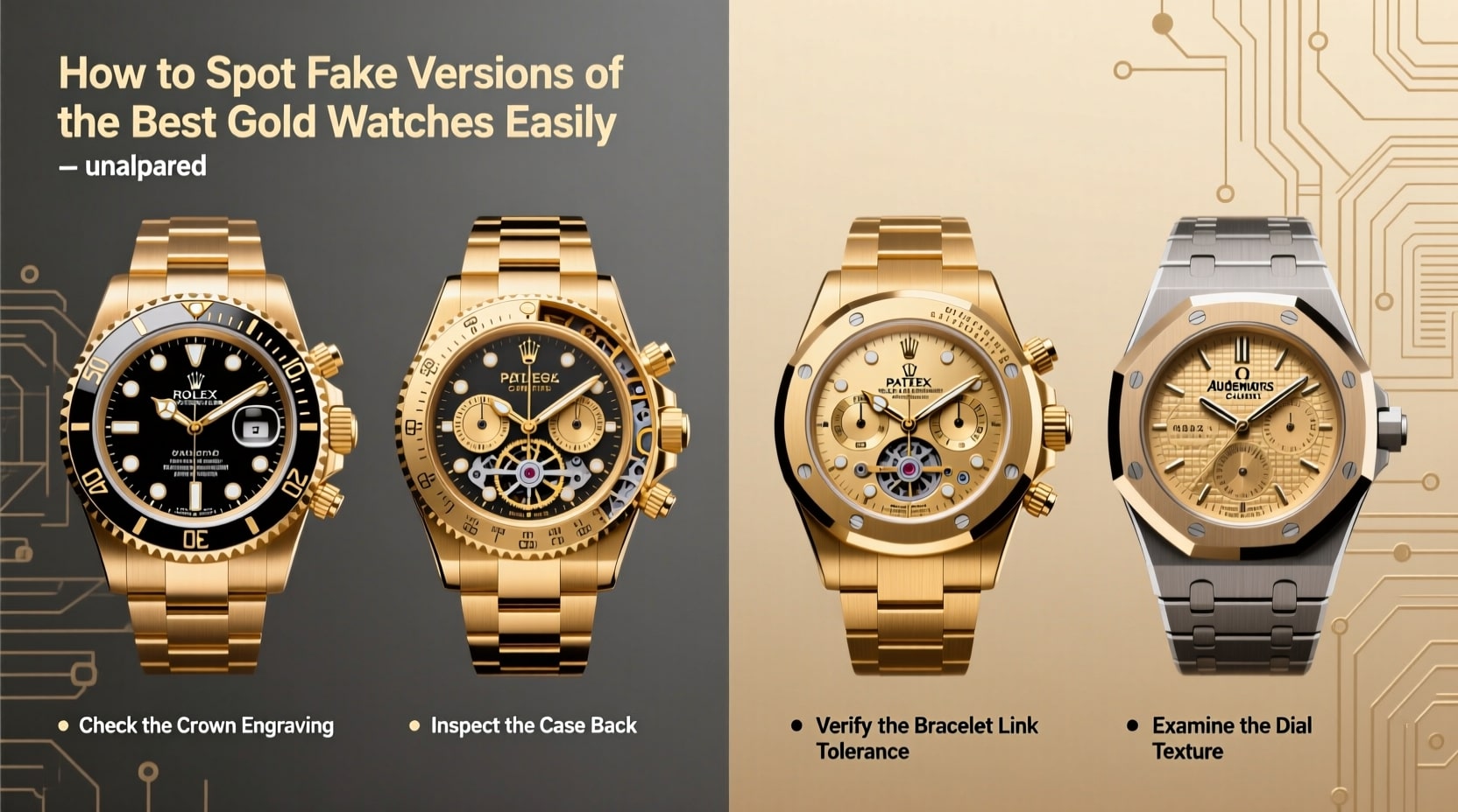 How to Spot Fake Versions of the Best Gold Watches Easily